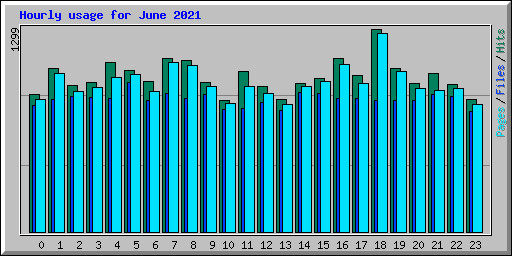 Hourly usage for June 2021